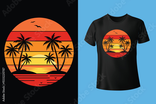 wave for the day t shirt, Another day in paradise. Tropical beach with palm-trees, Eco resort print design, Tropical summer beach vector graphics. Sunny day at the beach. Ocean wave.