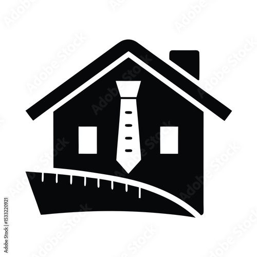 real estate agent element isolated measuring tape on white background