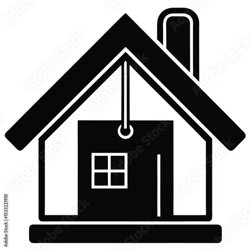 real estate agent element isolated open house sign on white background