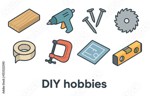 Wildlife animals icons set - 3d, jungle and forest creature symbols