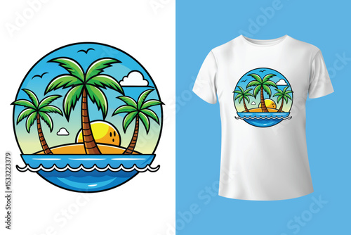 beach van with surf board, Long beach, summer vibes hand draw, Palm tree vector. Beach holiday time. Surfing paradise art print t-shirt design. Long beach, summer vibes hand draw, Hawaii, Aloha surf.