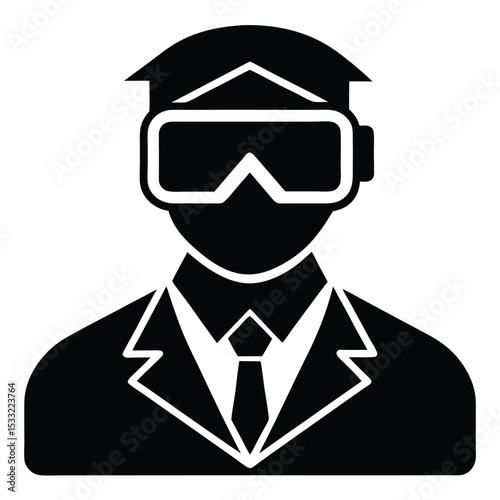 real estate agent element isolated vr headset on white background