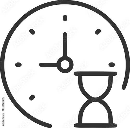 Time and Clock set of web icons in line style. Time management. Timer, Speed, Date, Countdown, Alarm, Recovery, Time, clock, watch, calendar simple icons for web and mobile app. Vector illustration