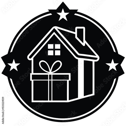 real estate agent element isolated welcome gift box on white background