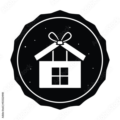 real estate agent element isolated welcome gift box on white background