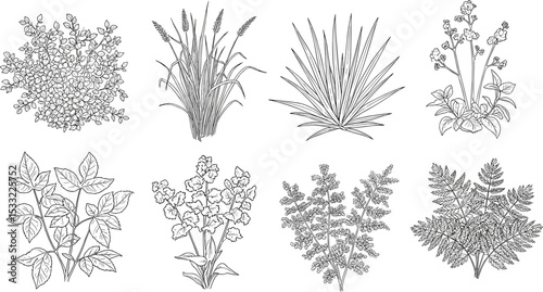 grass on ground vector, Broken tiles mosaic pattern. texture interior background line art. set of graphics elements drawing for architecture and landscape design.