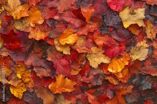 Autumn leaves carpet photo