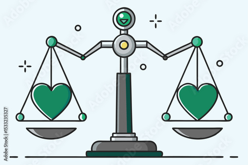 Balancing Act of Values:  A Visual Representation of Weighing Hearts