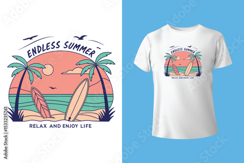 Summer vibes artwork. Surf club design. Beach modern abstract art. Sunshine paradise graphic print design. Enjoy beach life. Ocean abstract wave art. Here come the sun. Ocean line art.