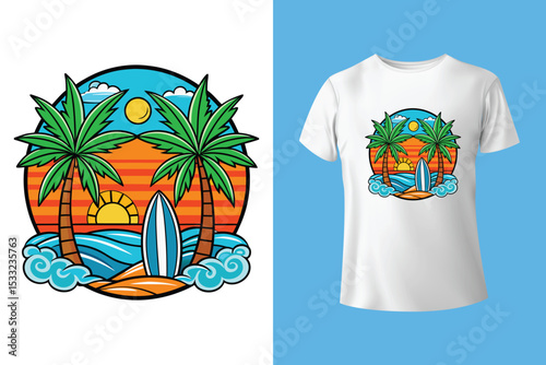 Summer vibes artwork. Surf club design. Beach modern abstract art. Sunshine paradise graphic print design. Enjoy beach life. Ocean abstract wave art. Here come the sun. Ocean line art.