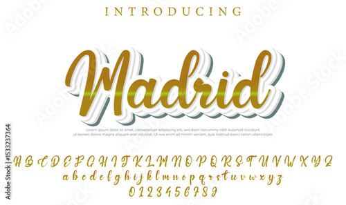 Madrid Font – Stylish Script Typeface with Bold Modern Brush Lettering