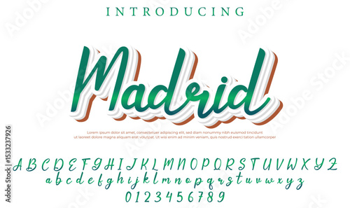 Madrid Font – Stylish Script Typeface with Bold Modern Brush Lettering