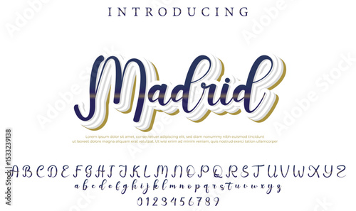 Madrid Font – Stylish Script Typeface with Bold Modern Brush Lettering