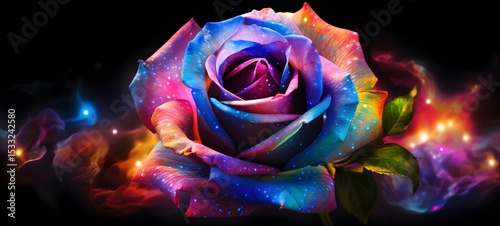 galaxy version of rose World, ai generative