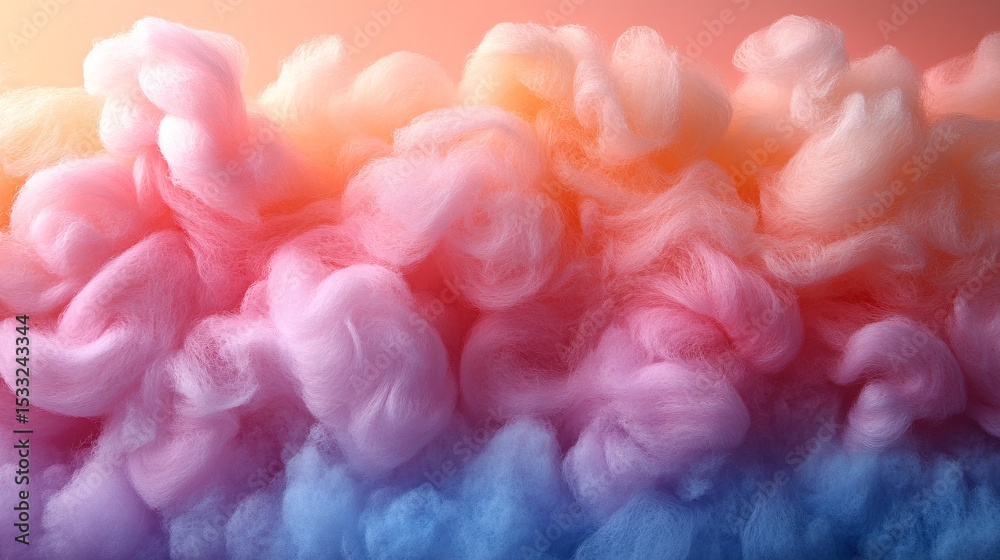 Obraz premium Abstract Pastel Cloud Formation With Pink Orange And Blue Gradient