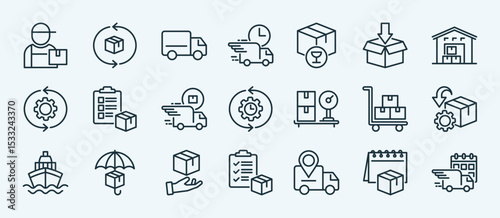 delivery and Logistic Icon pack