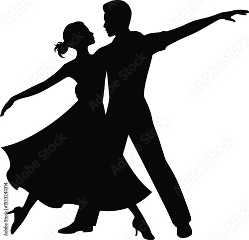 Dancing Couple Silhouette
