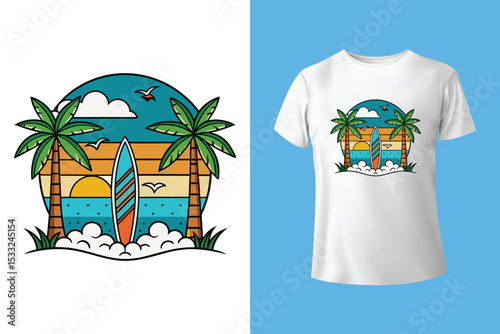 Vector summer t shirt design