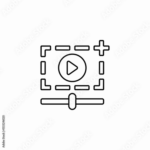 edit video icon sign vector