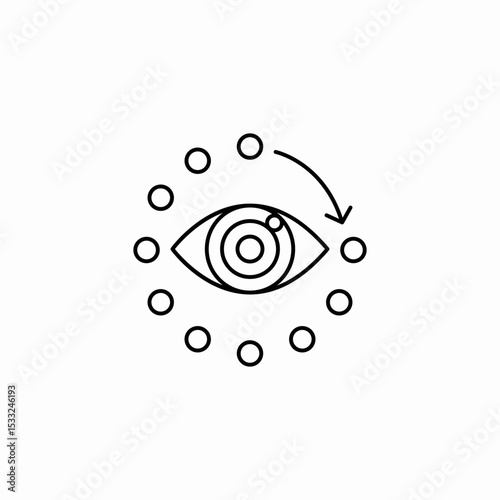 eye retina features icon sign vector