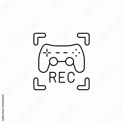 game recording icon sign vector