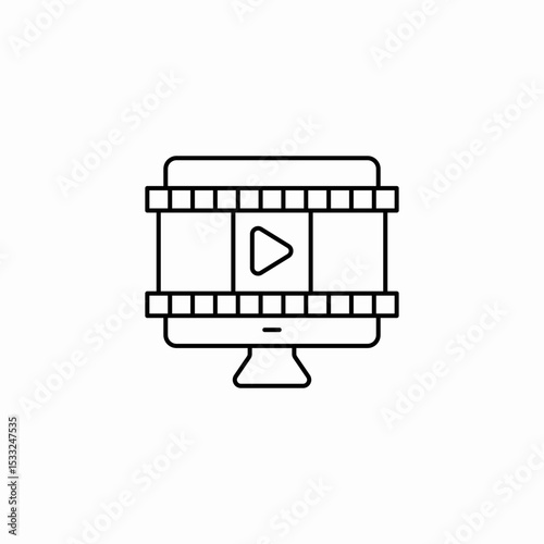 movie file icon sign vector