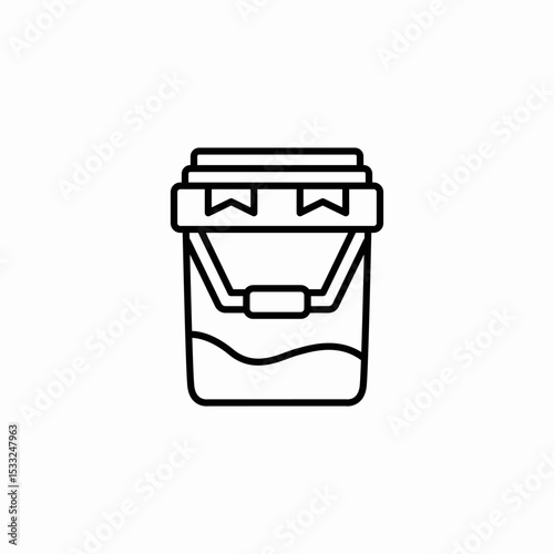 paint bucket icon sign vector
