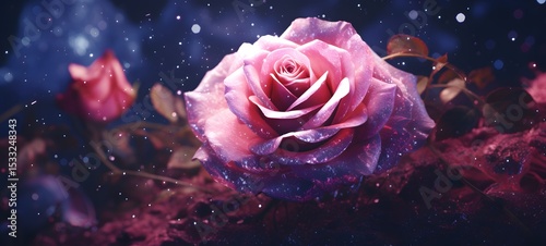 galaxy version of rose World, ai generative