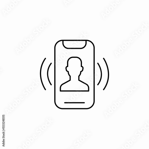 phone ringing icon sign vector