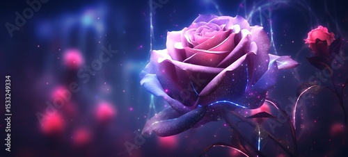 galaxy version of rose World, ai generative