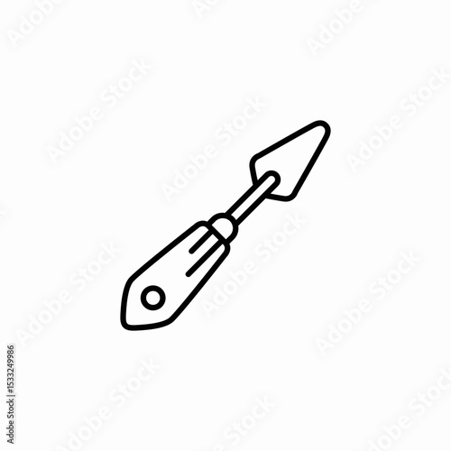 trowel tool icon sign vector