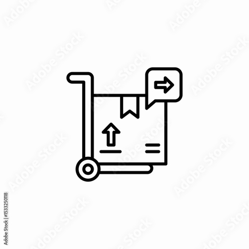 warehouse forklift icon sign vector