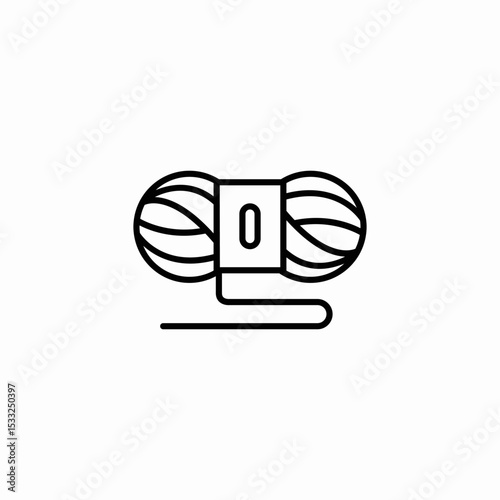 yarn knitting icon sign vector