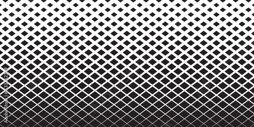 Rectangle dotted halftone gradient texture. Vanishing polka dot background. Repeating dots gradation modern abstract design