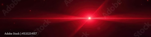Abstract red lens flare, glowing light streaks on black , science fiction, dark background