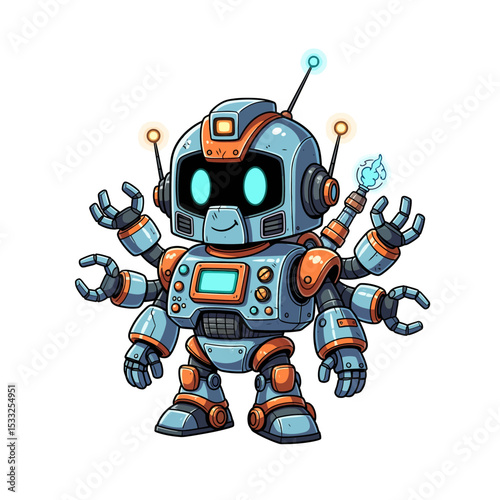 cute robot AI in 2030 very cool	
