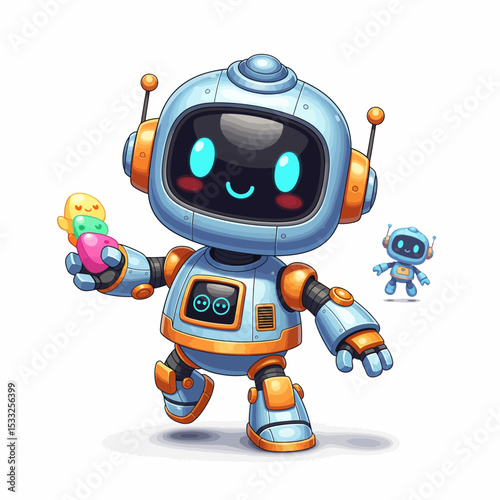 cute robot AI in 2030 very cool	
