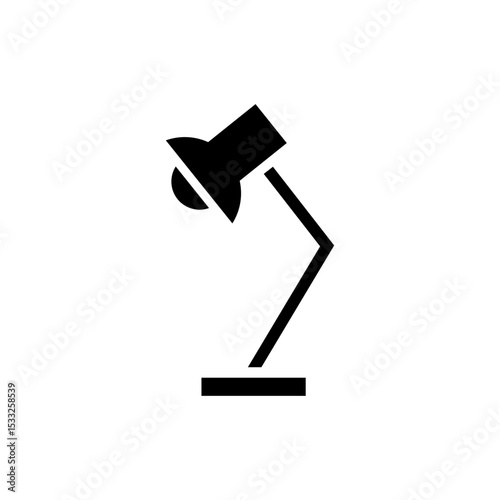 Stylish desk lamp with a modern design illuminating a workspace in an office setting during daytime