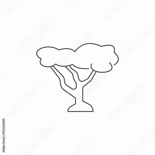 cartoon tree  icon sign vector