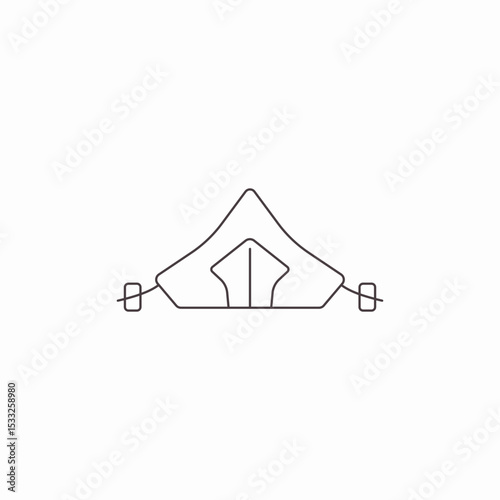 camping tent icon sign vector
