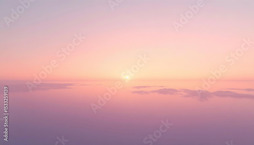 Pink Sunset Above the Clouds
