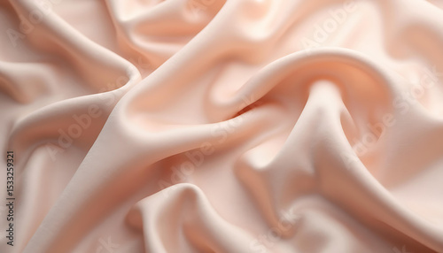 Peach Silk Fabric Drape Texture