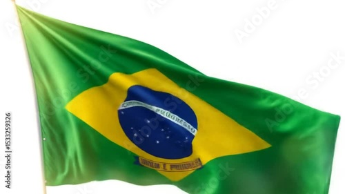 Brazilian National Flag Waving Proudly: A Symbol of Patriotism and Progress
