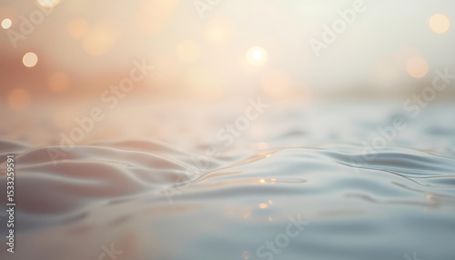 Abstract Water Surface with Bokeh Lights