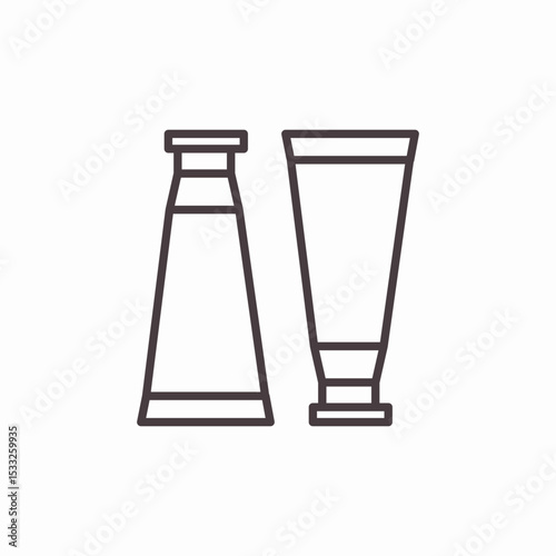 cosmetic tubes icon sign vector