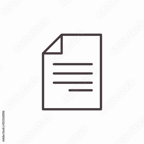 document page icon sign vector
