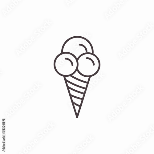 ice cream scoops icon sign vector