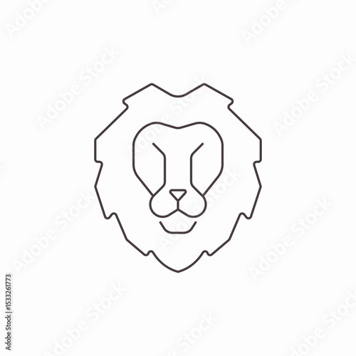 lion face with mane icon sign vector