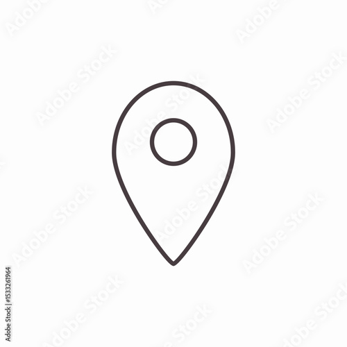 map location pin icon sign vector