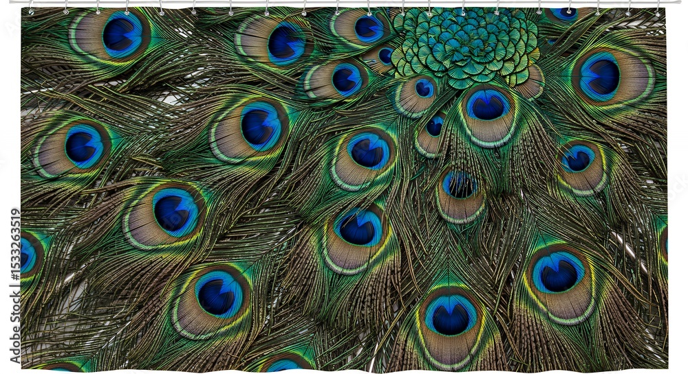 Obraz premium Peacock feather close up detail